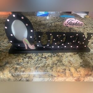 Black and Pink QUEEN Decor photo frame very small size picture frame